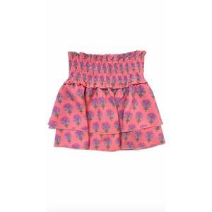 NEW PLEAT girls scottie skirt in coral